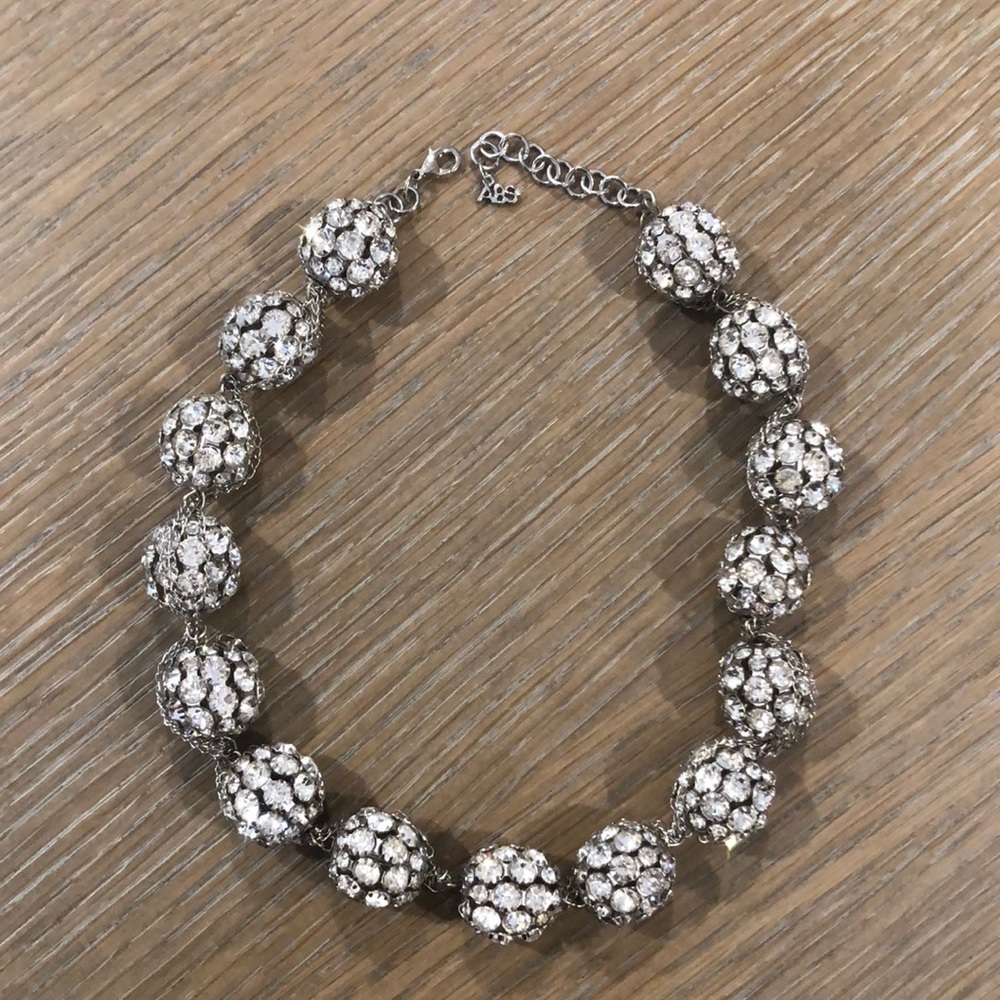 ABS Diamond and Chain Statement Necklace